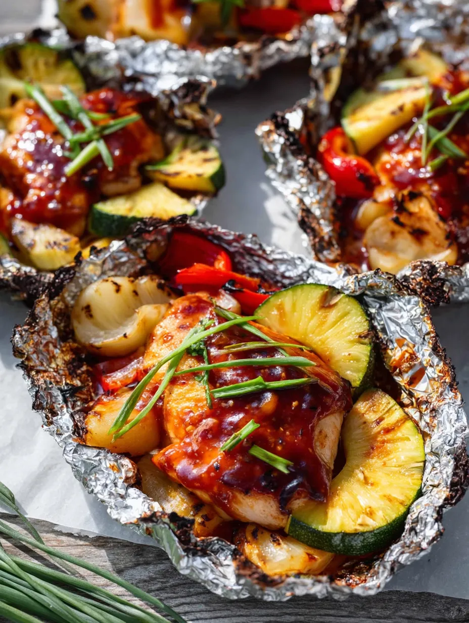 Dinner up close with hearty veggie chunks and juicy chicken pieces.