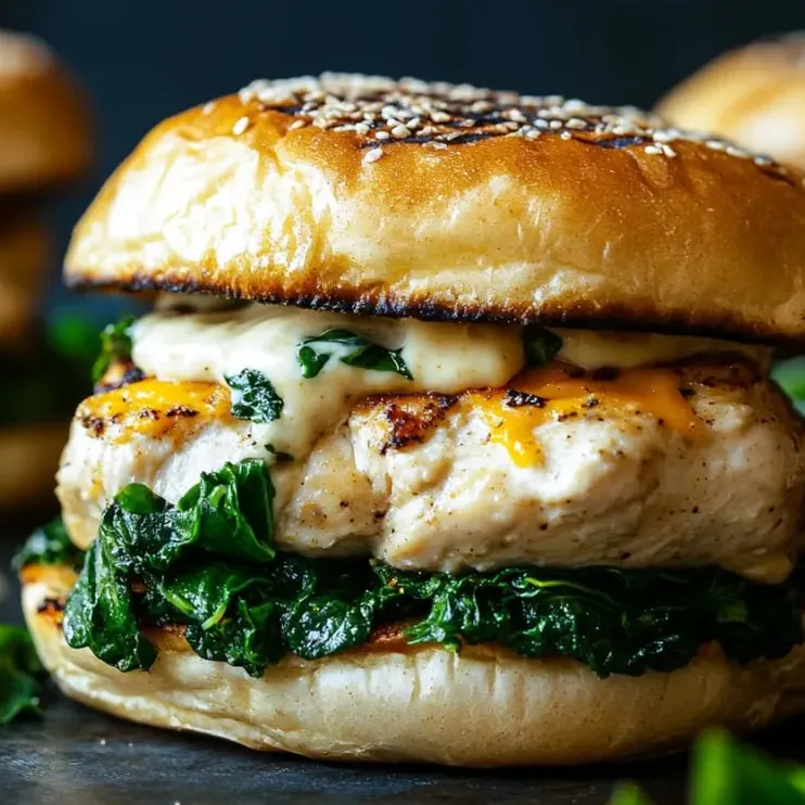 A burger piled with lettuce and melty cheese.