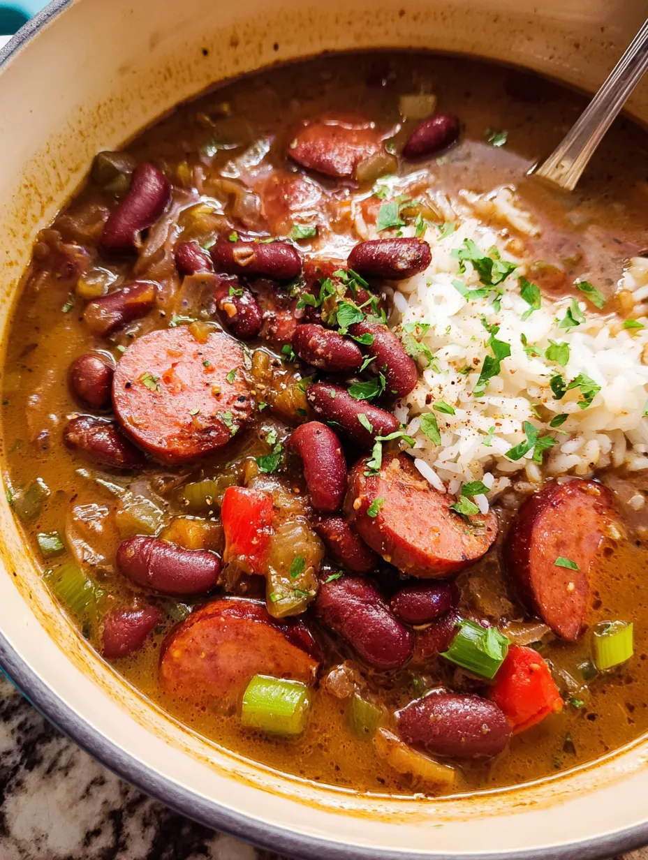 Soup bowl filled with hot dog slices and beans.
