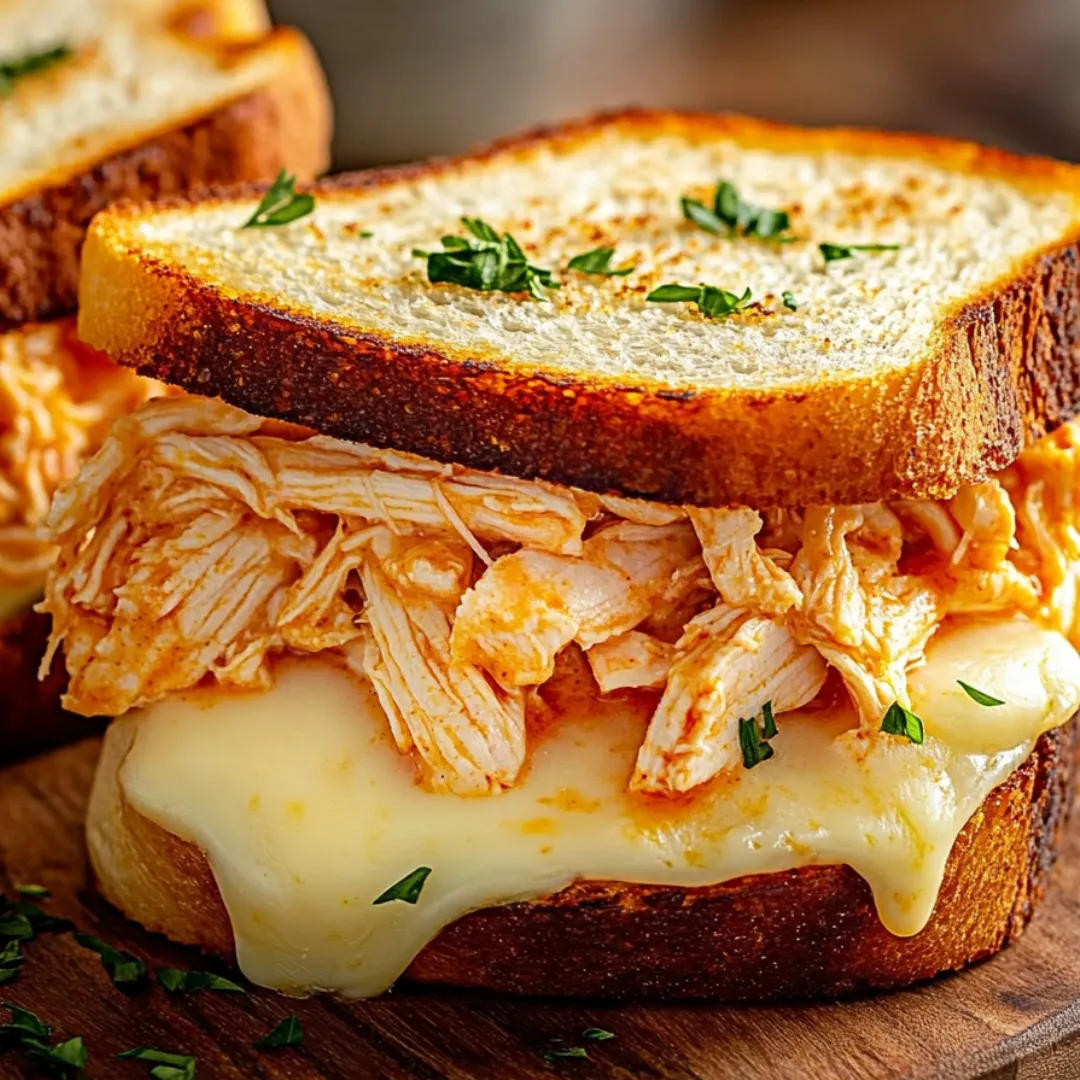Messy sandwich stuffed with meat and cheese sitting on a wooden surface.
