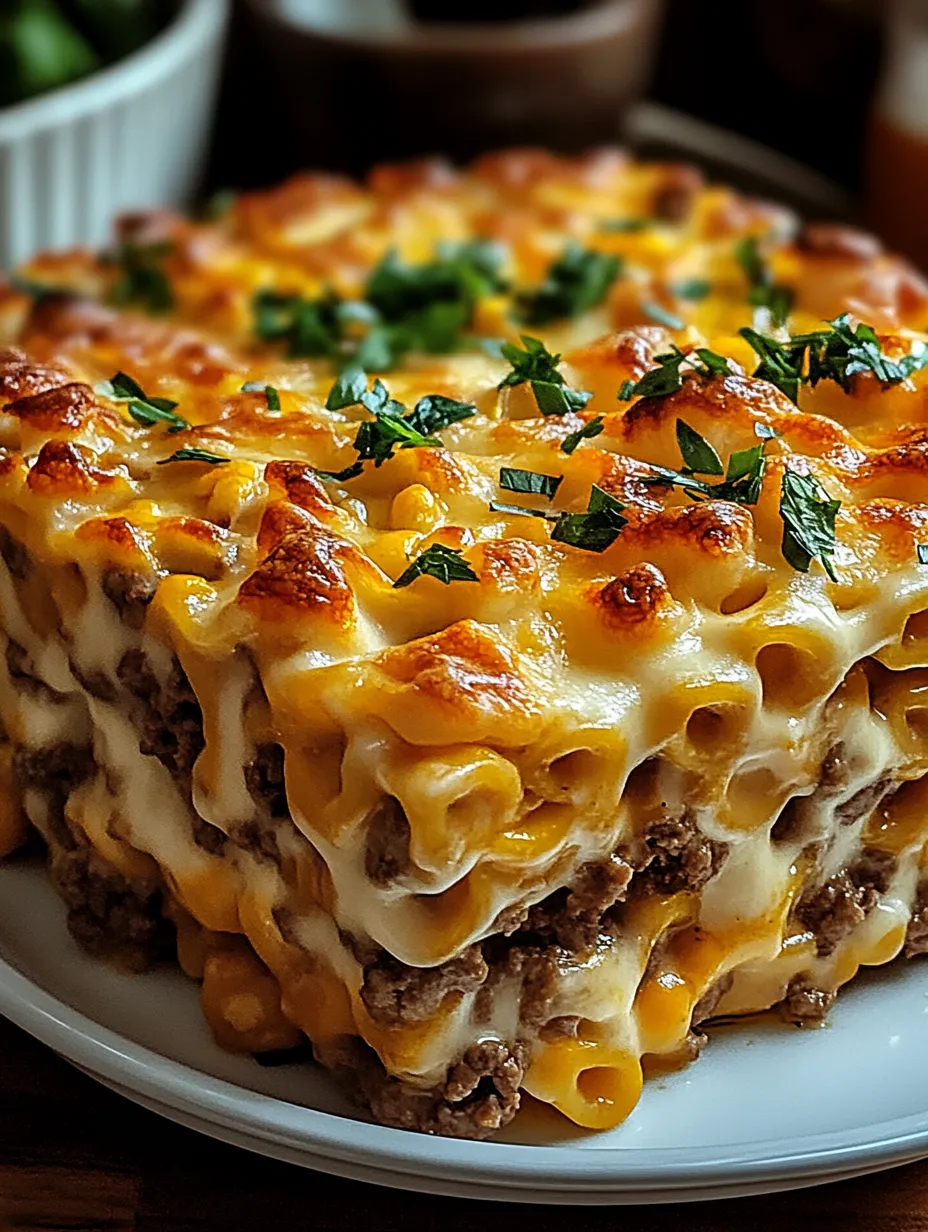 Baked dish with bubbling cheese and veggies in a pan.