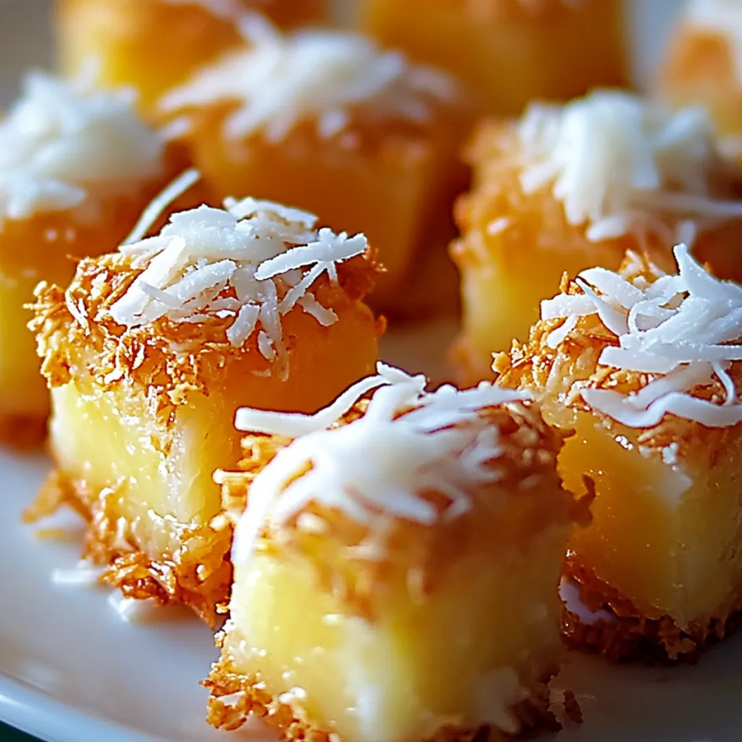 A plate loaded up with coconut-topped bites.
