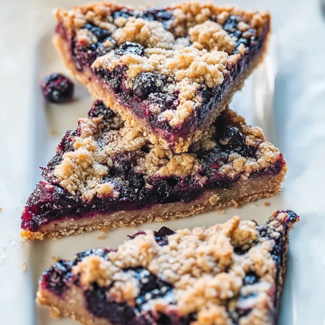 A wedge of blueberry pie sits on a plate.