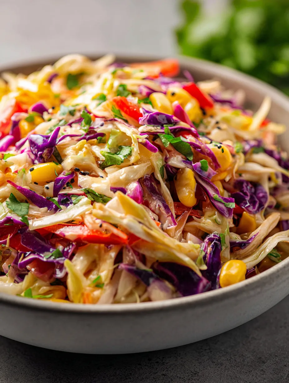 A bowl piled with colorful chopped veggies.