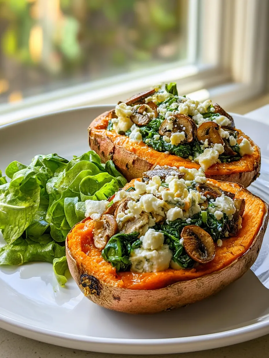 Salad and stuffed orange squash served together on a plate.