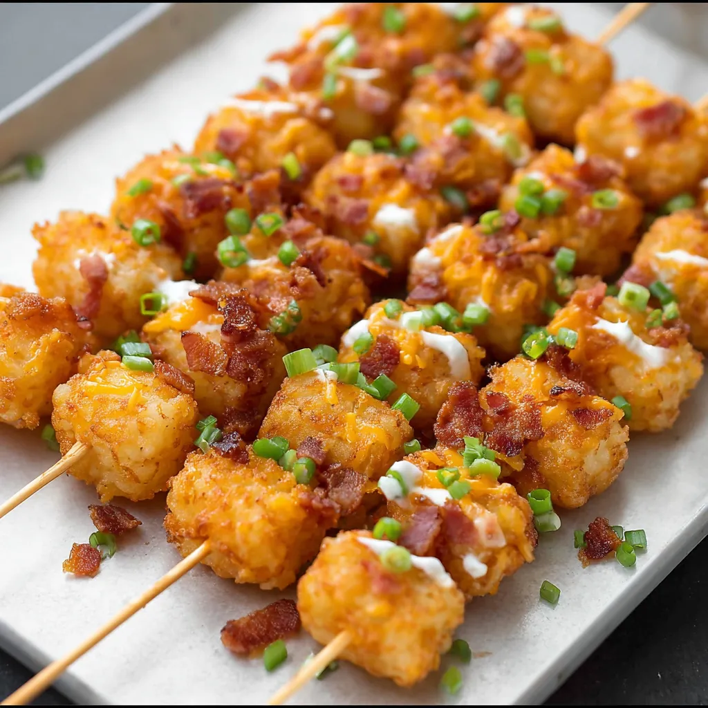 Tray filled with bacon-wrapped party snacks.