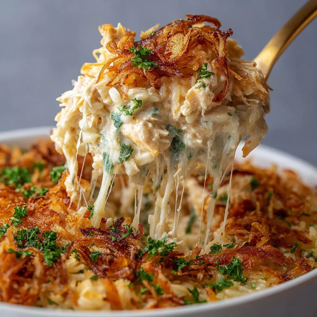 Someone’s digging in with a fork, grabbing a tasty bite.