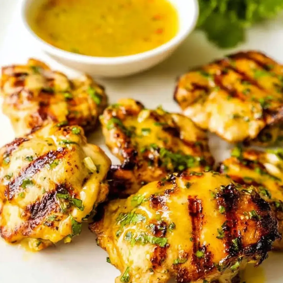 Saucy grilled chicken wings on a plate.