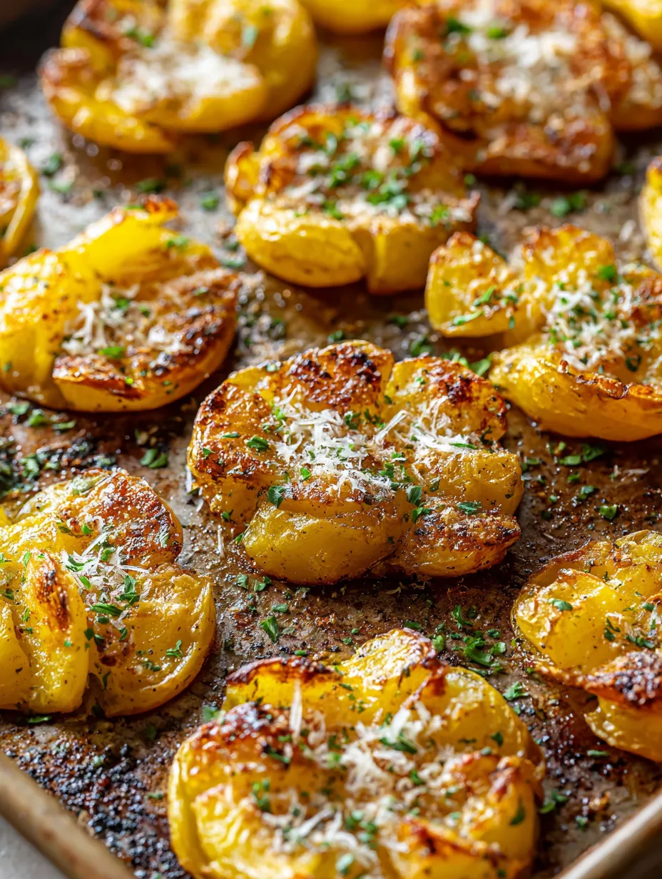Tray of sliced cheesy potatoes.