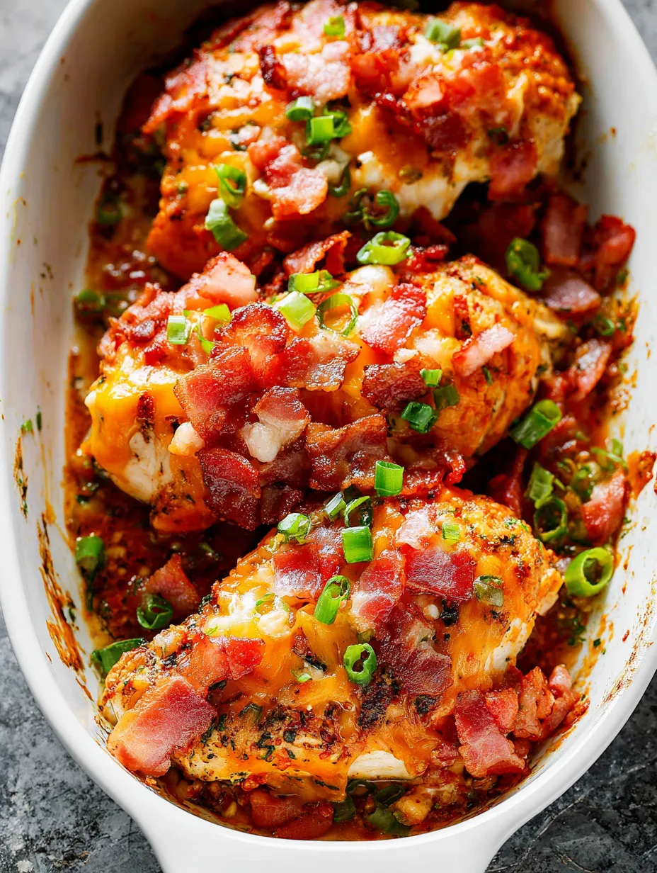 A bowl of food with bacon and cheese.