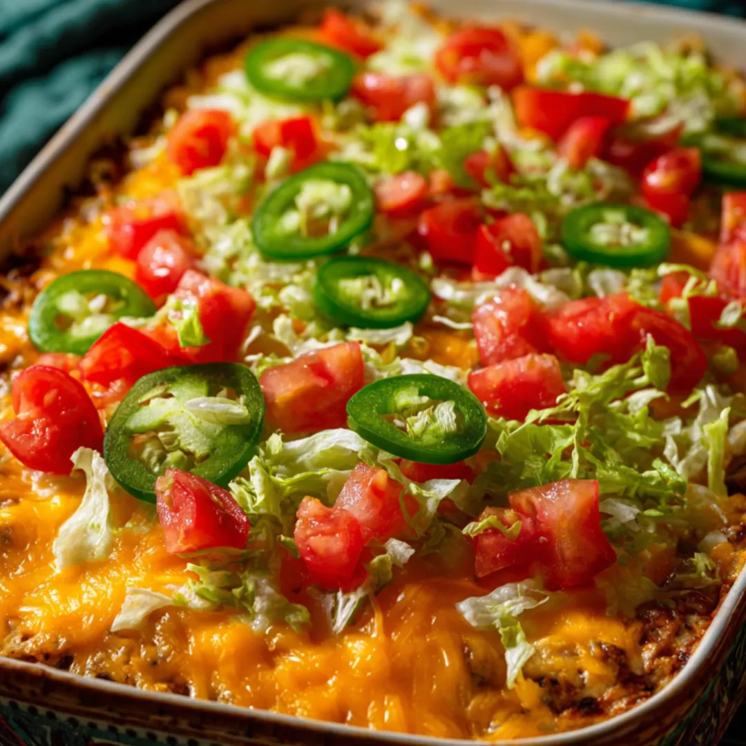 A pan topped with tomatoes and jalapenos.