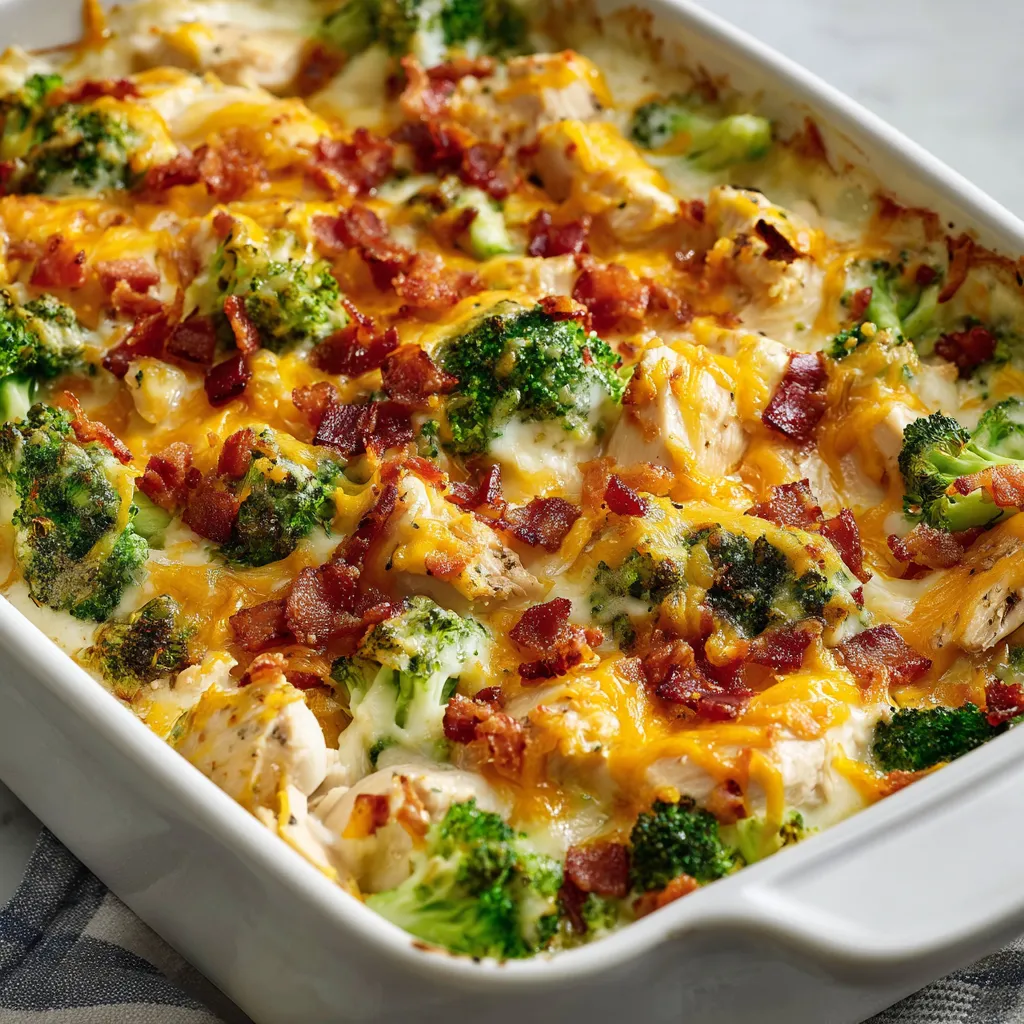 White bowl topped with chicken and broccoli.