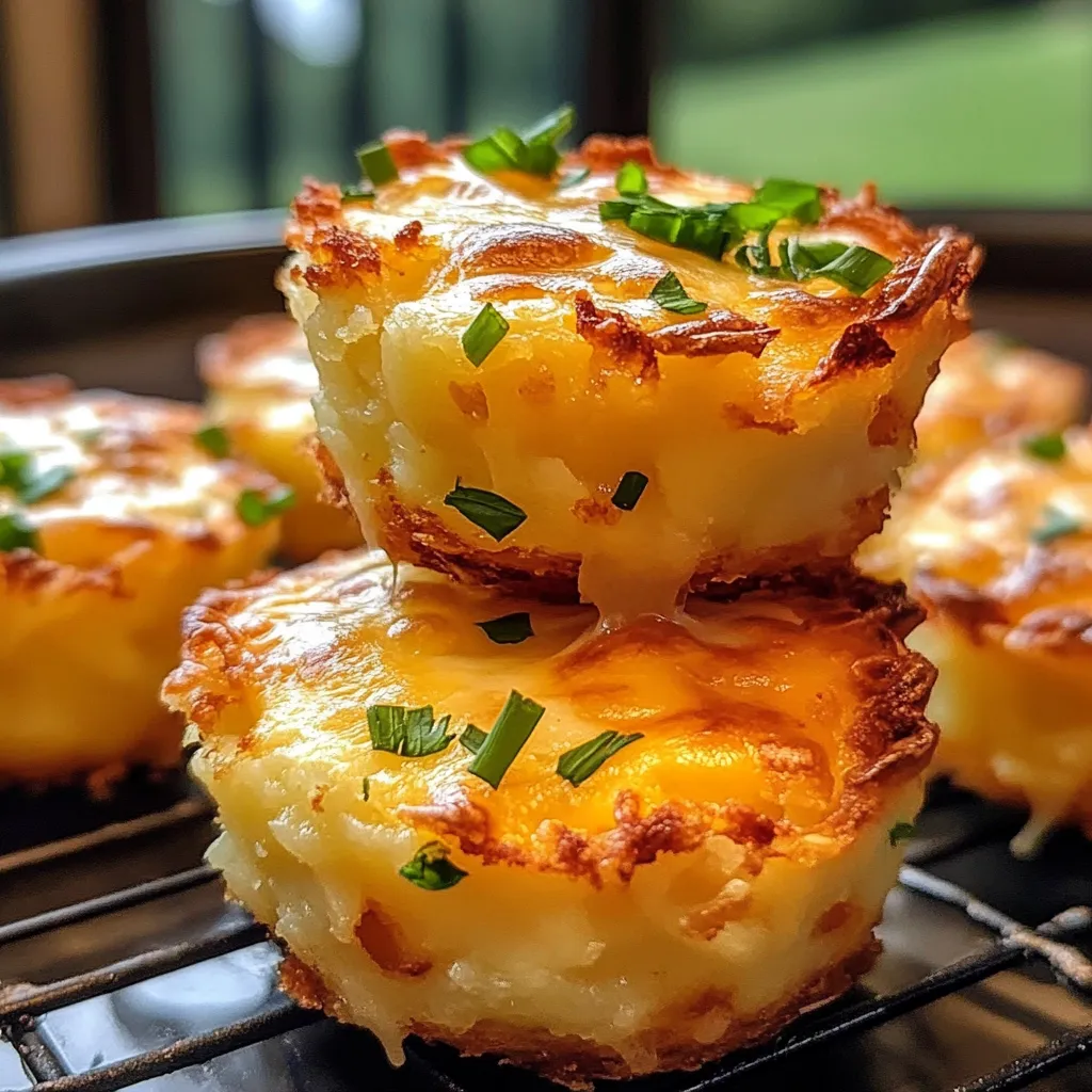 Three cheese and herb muffins stacked up.