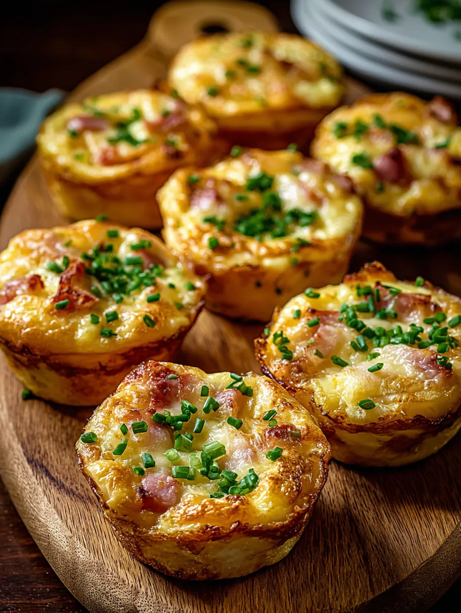 A plate of bacon and cheese muffins.
