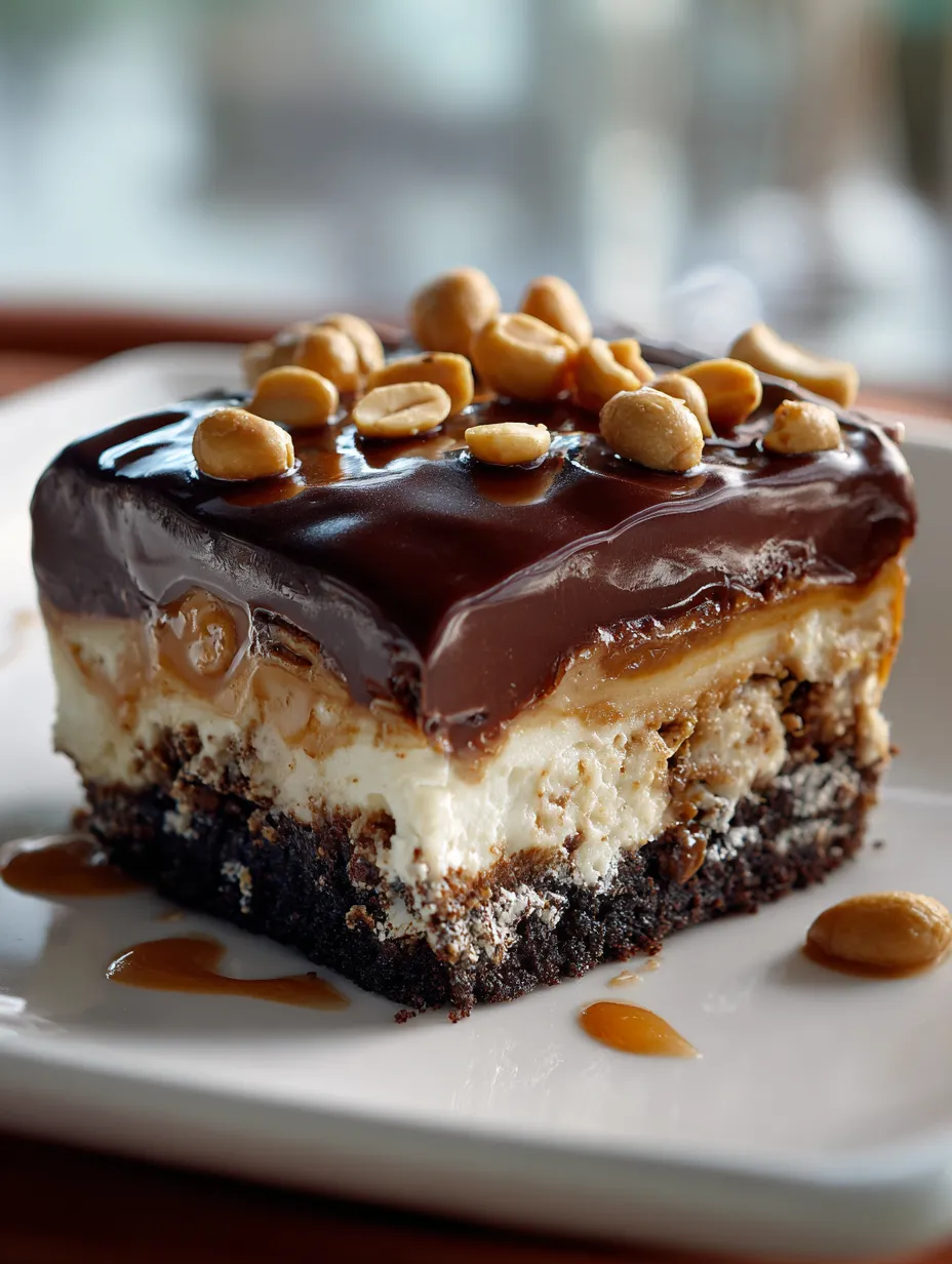 A piece of chocolate cake topped with nuts.