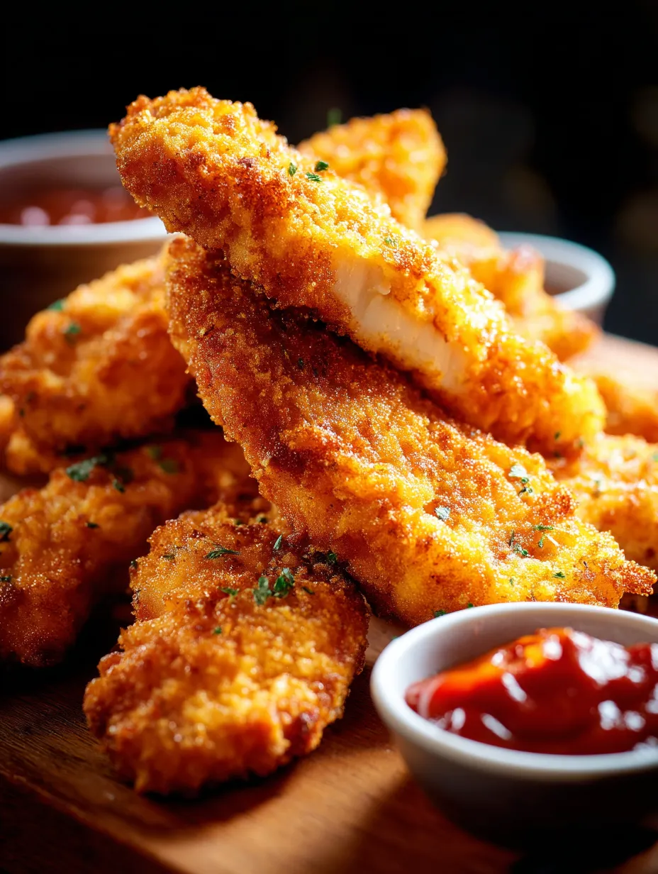 A plate of fried chicken with a bowl of ketchup.