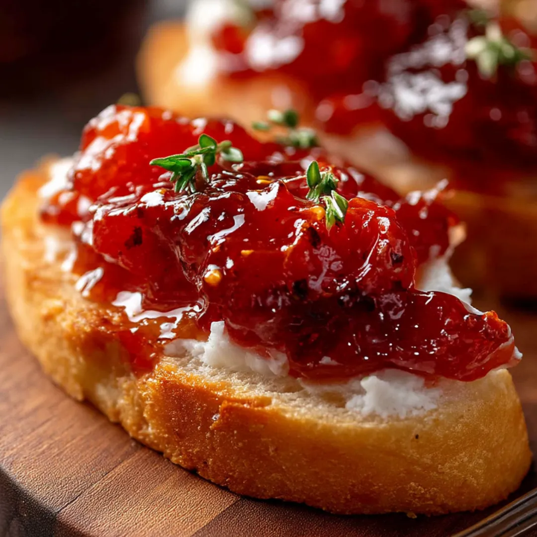 A slice of bread with jam on it.