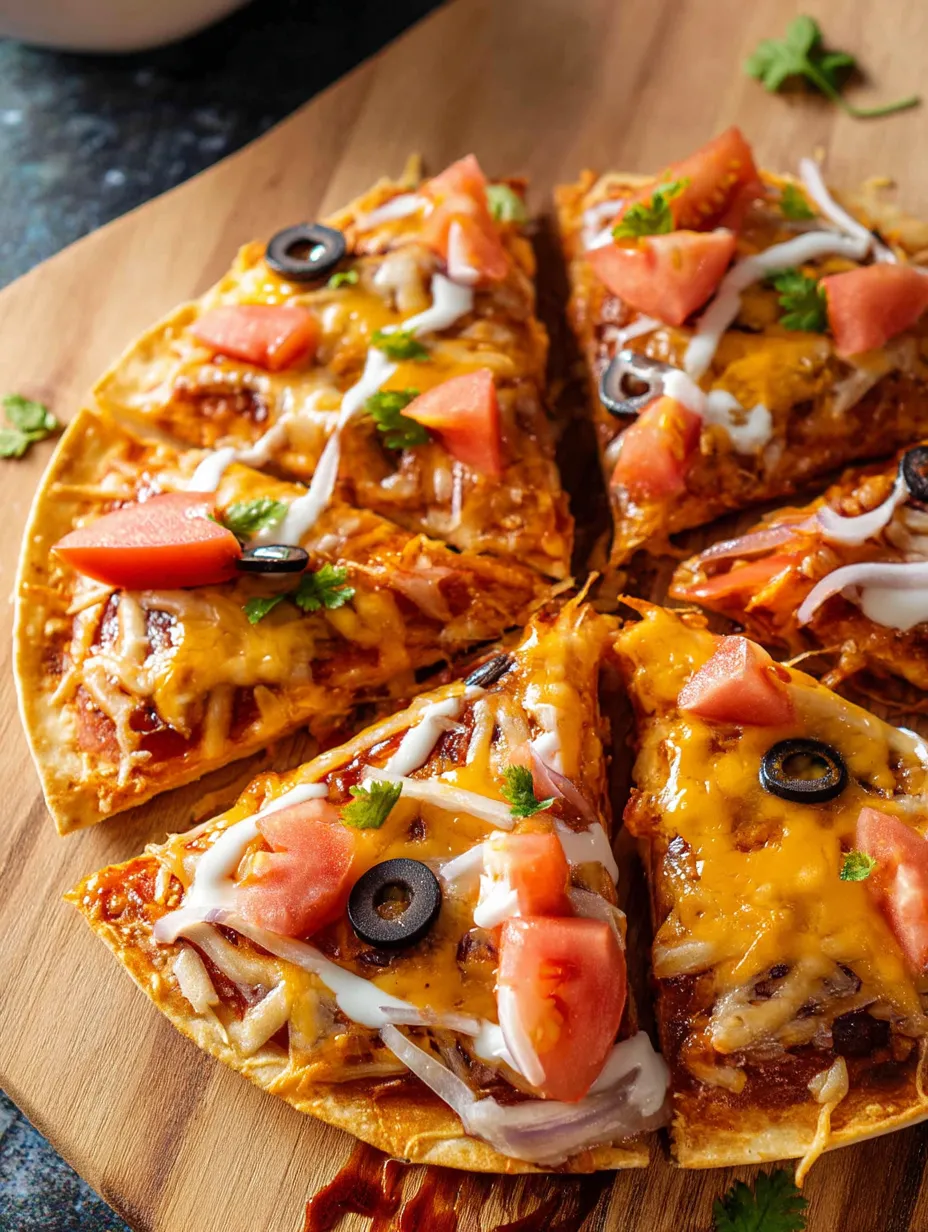 A slice of pizza with tomatoes and olives.