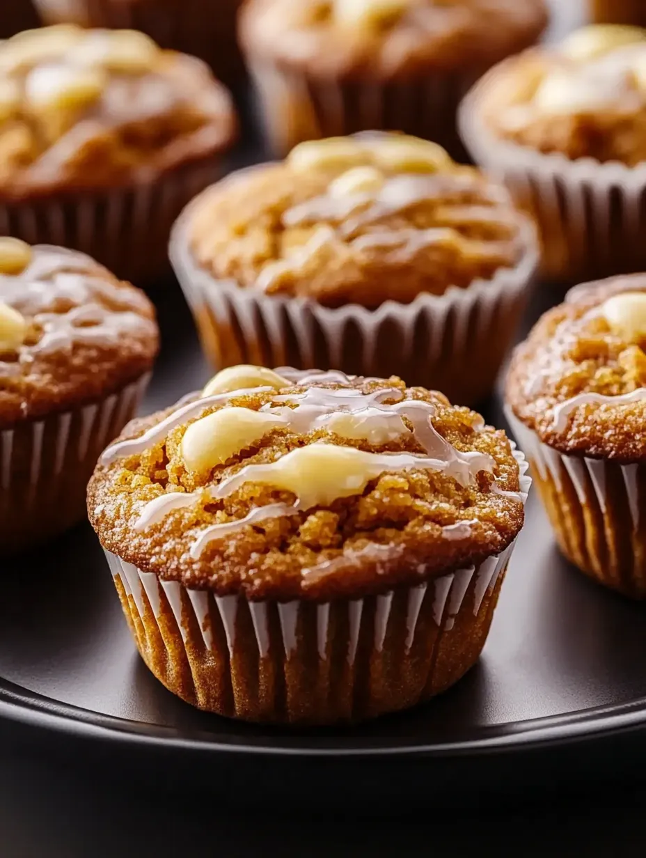 A plate of muffins with icing.