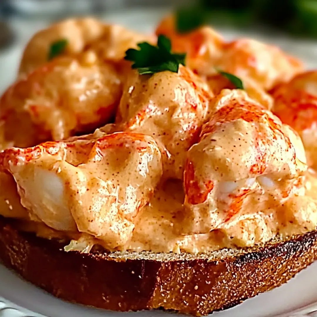 A plate with a piece of bread and a creamy sauce.