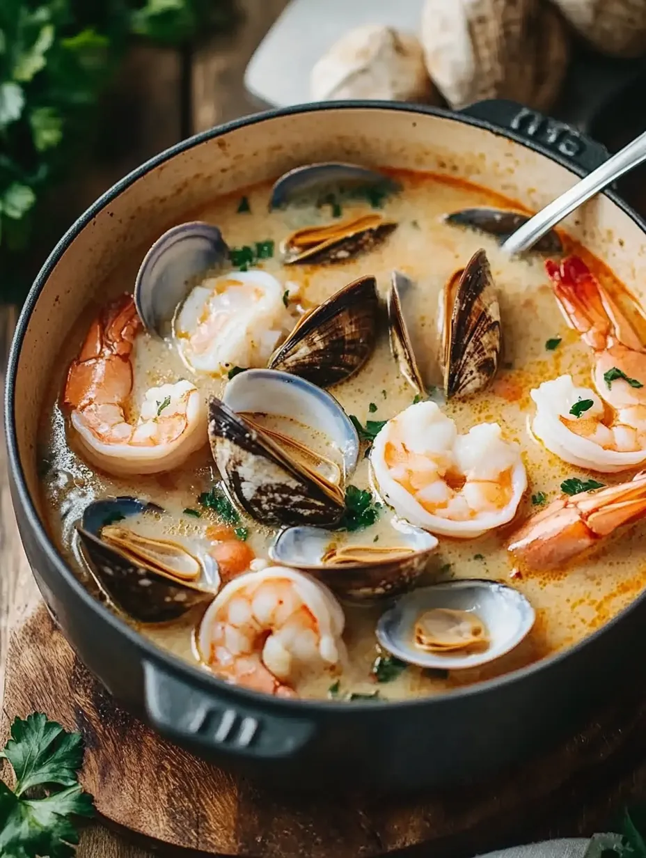A bowl of shrimp and clams.