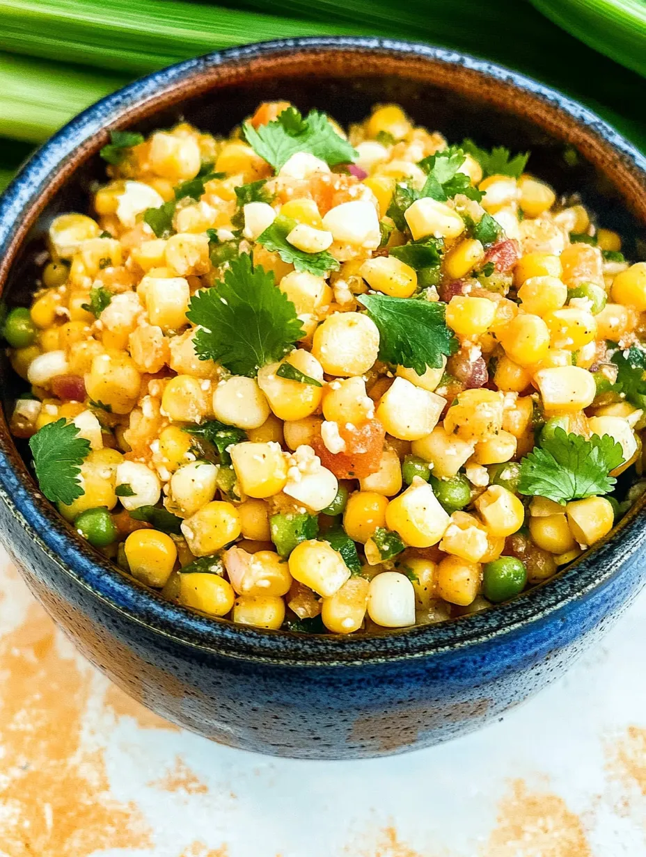 A bowl of corn with green onions.