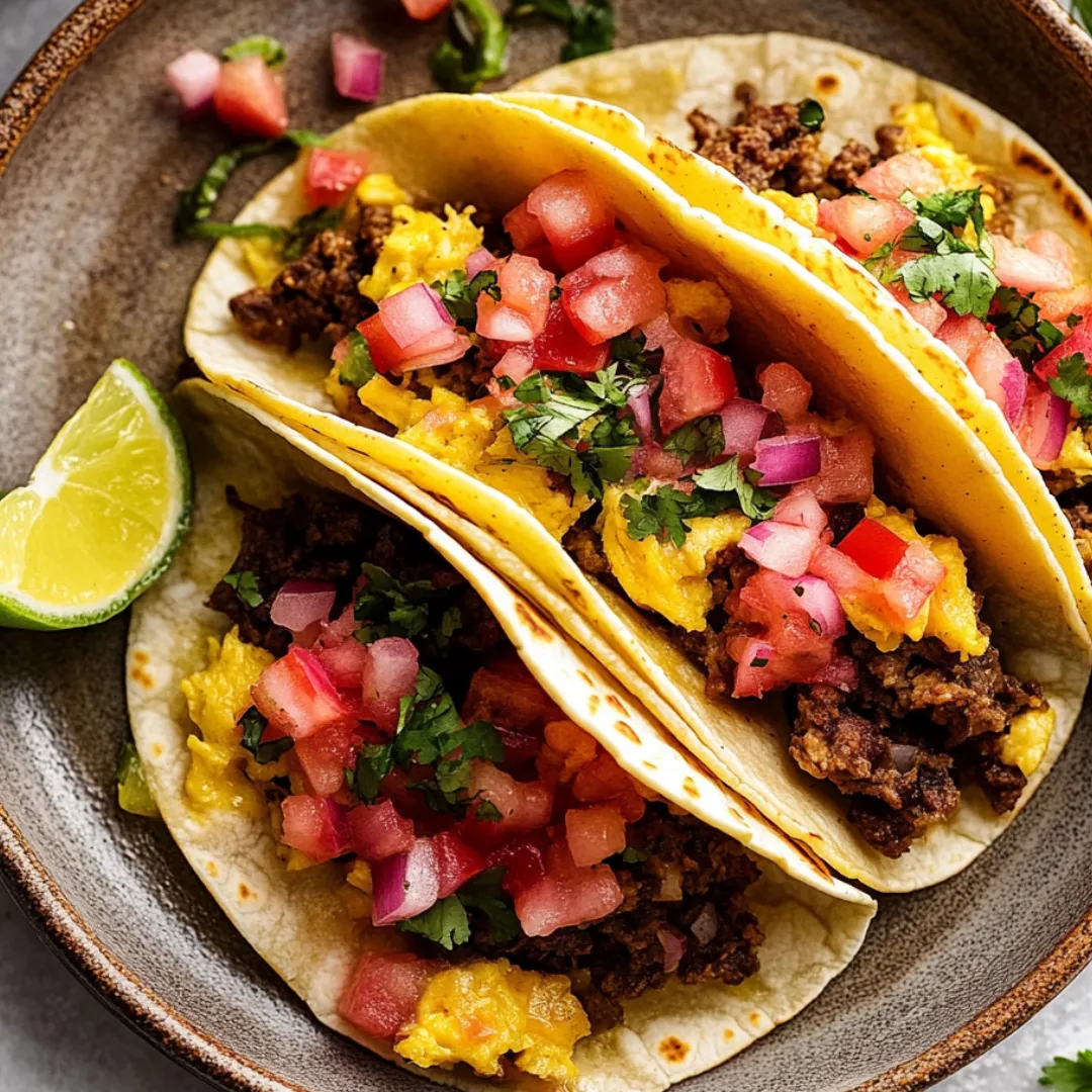 Two tacos with meat and pineapple.