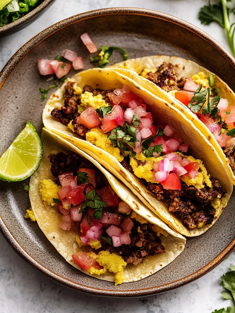 Two tacos with meat and tomatoes.