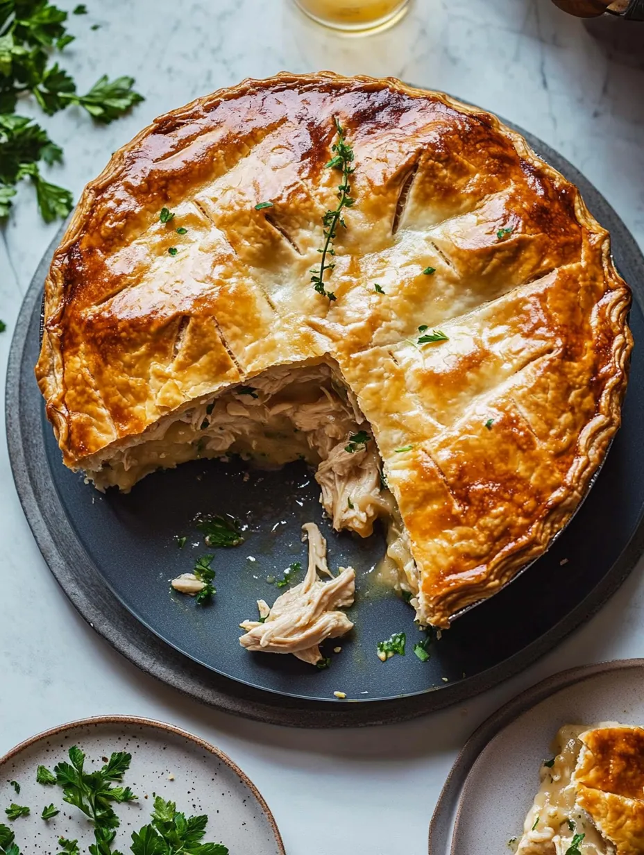 A slice of pie on a plate.