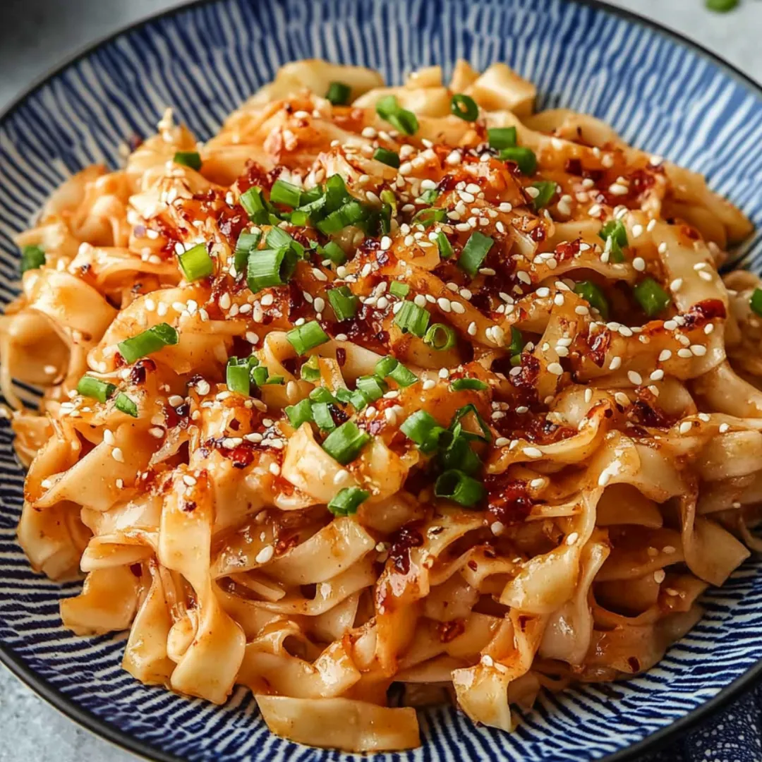 A bowl of noodles with vegetables.