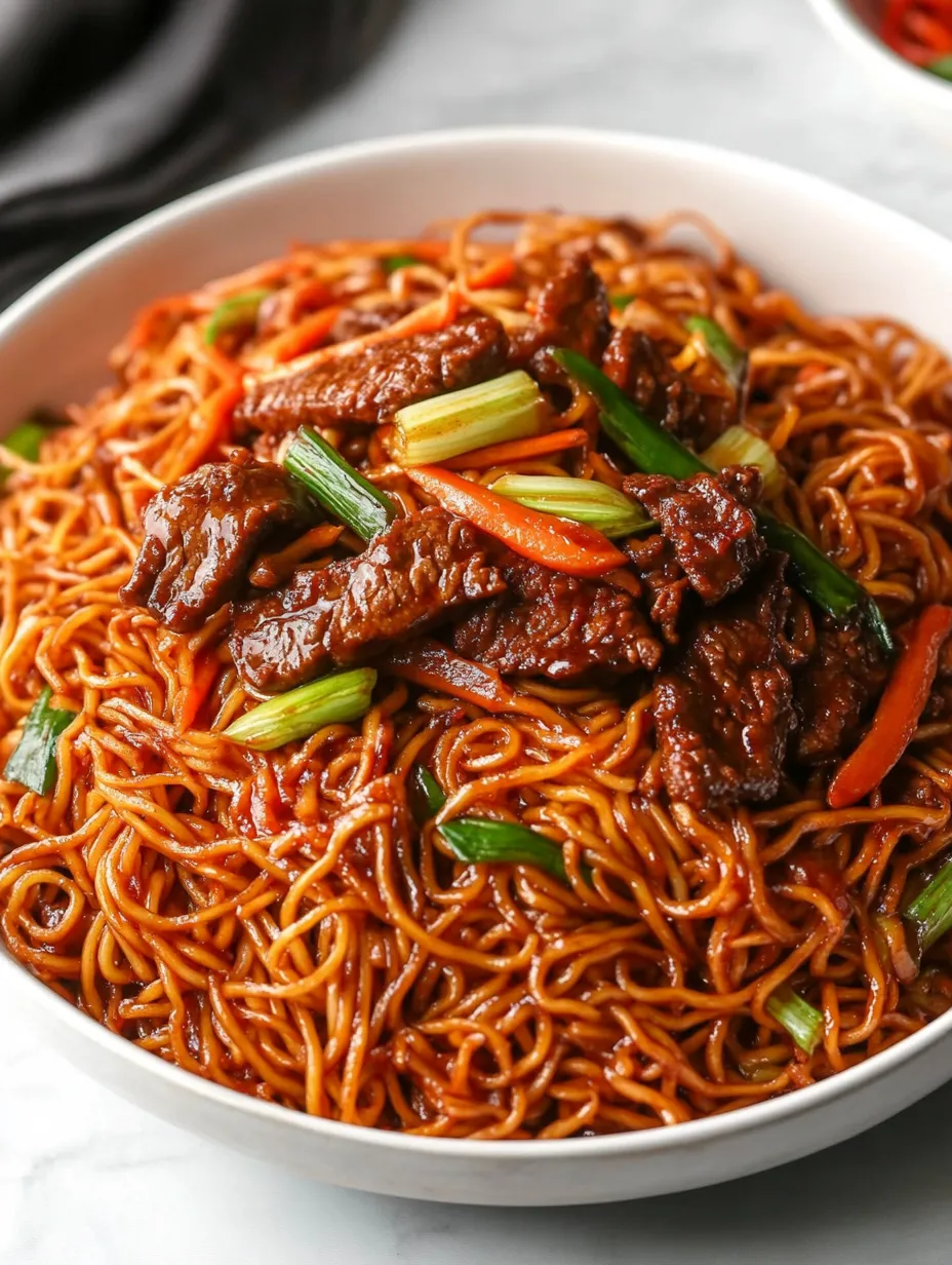 A bowl of noodles with meat and vegetables.