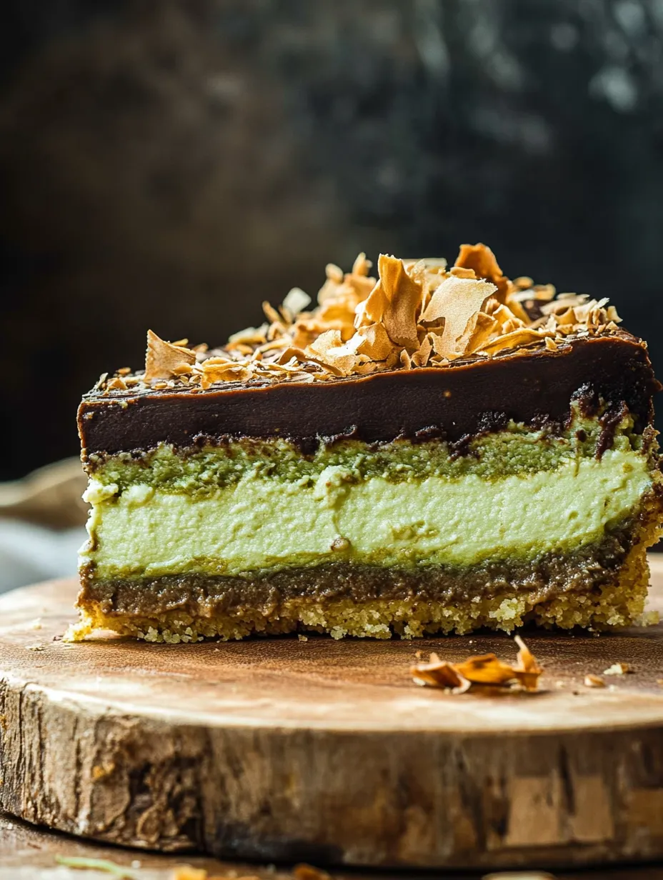 A slice of chocolate cake with a topping of nuts.