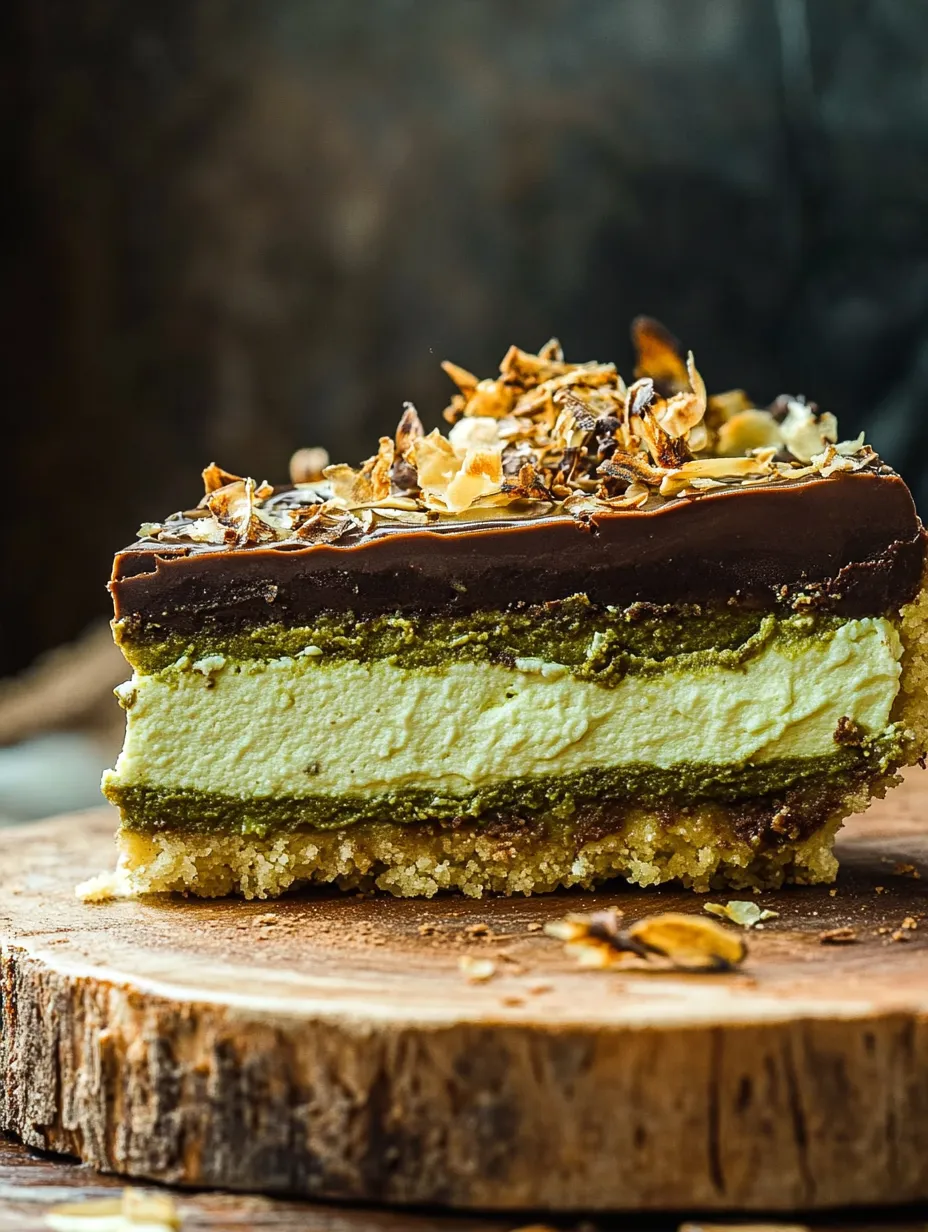 A slice of cake with chocolate and white frosting.