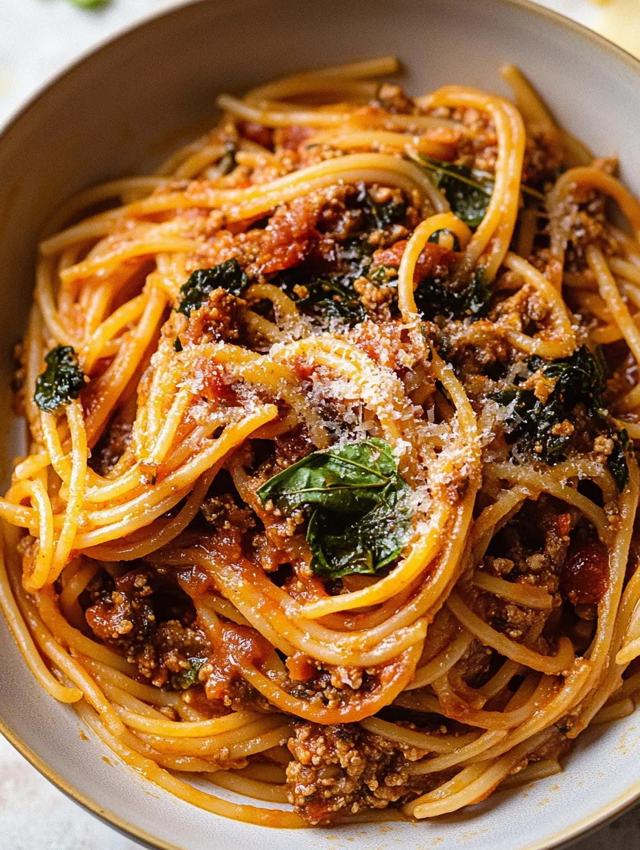 A bowl of spaghetti with meat sauce and cheese.