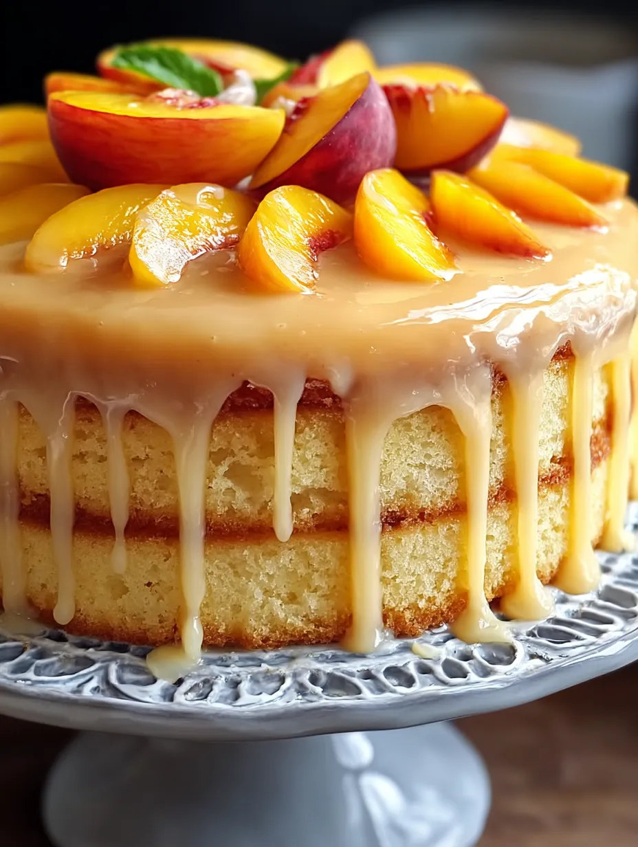 Southern Peach Buttermilk Pound Cake Recipe