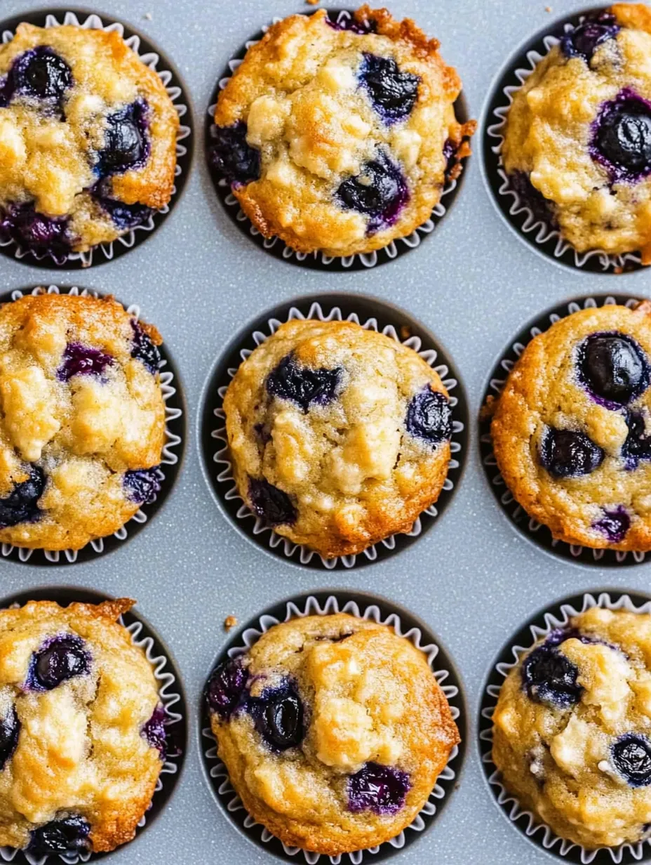 A tray of muffins with blueberries.