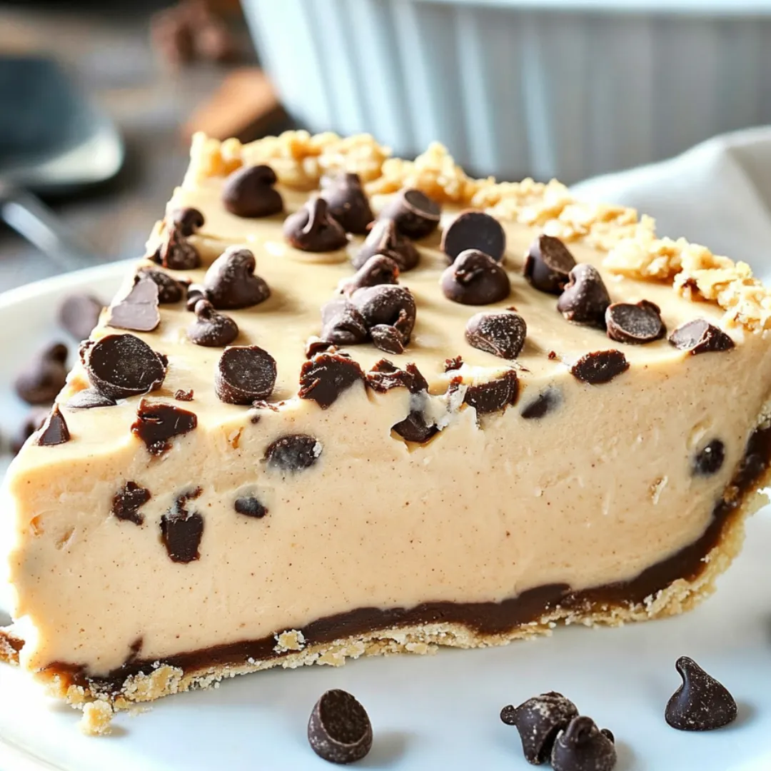 A slice of chocolate cake with chocolate chips on top.