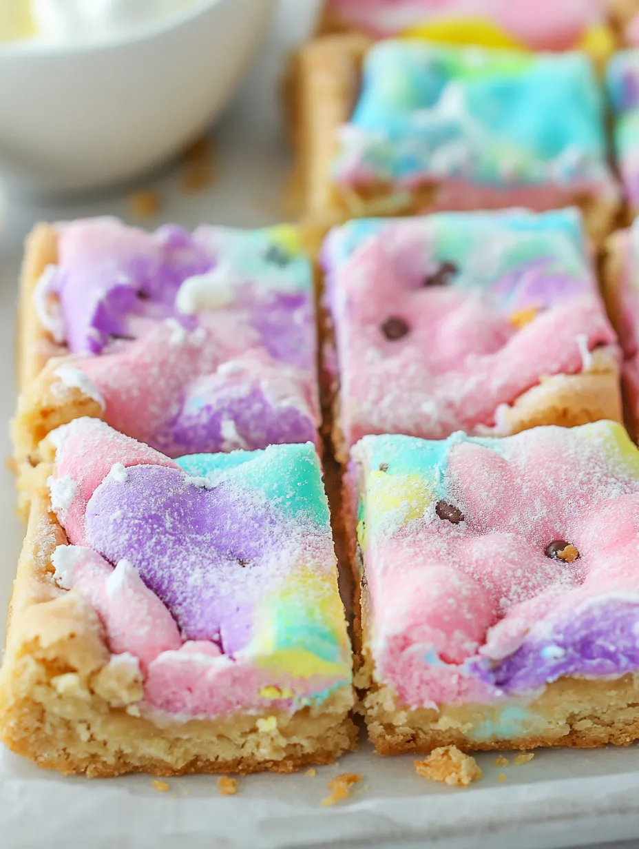 A slice of cake with rainbow colors.