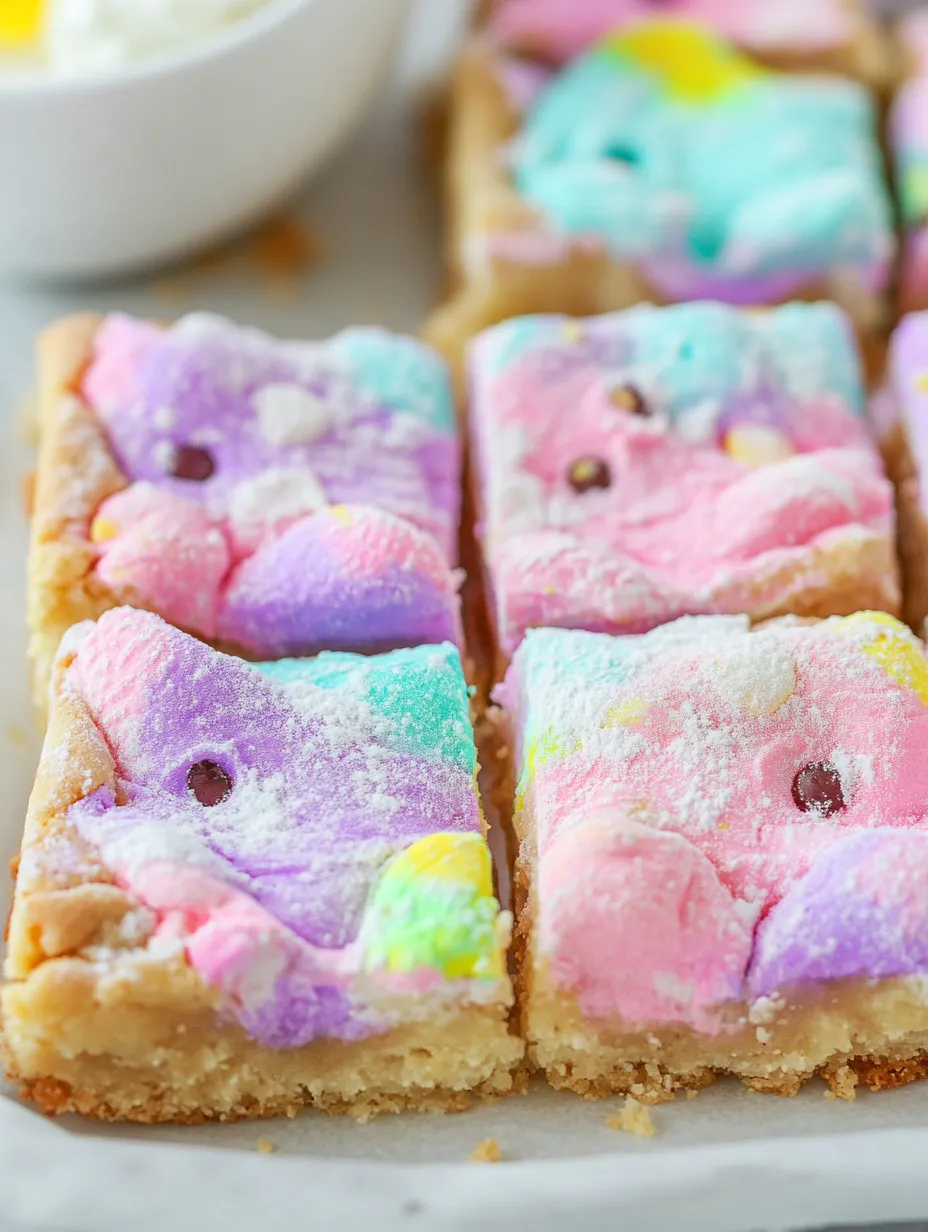A slice of cake with a marshmallow on top.