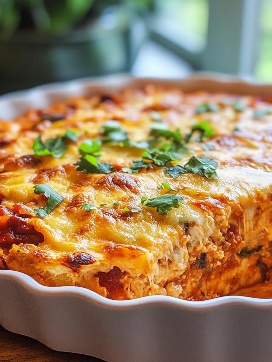 A casserole with a lot of cheese and herbs.