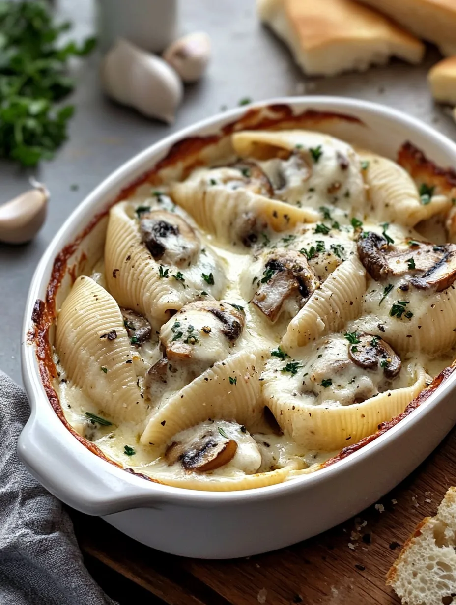 A bowl of pasta with mushrooms and cheese.