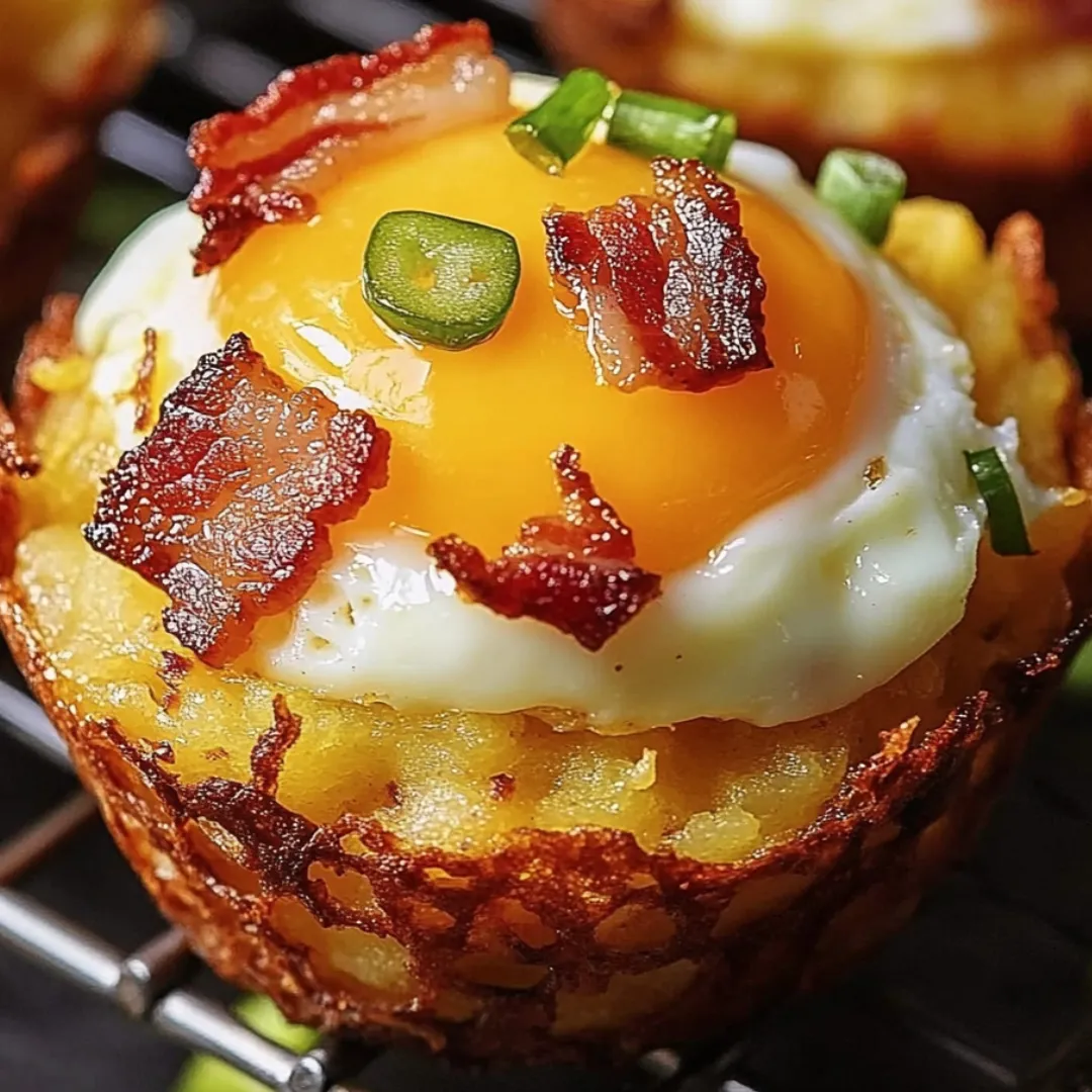 A fried egg with bacon on top.