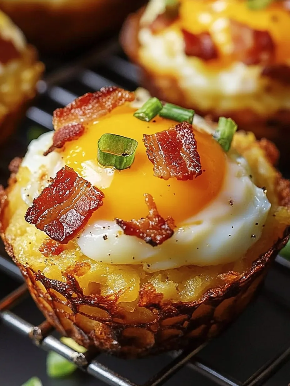 Bacon and egg cupcake.
