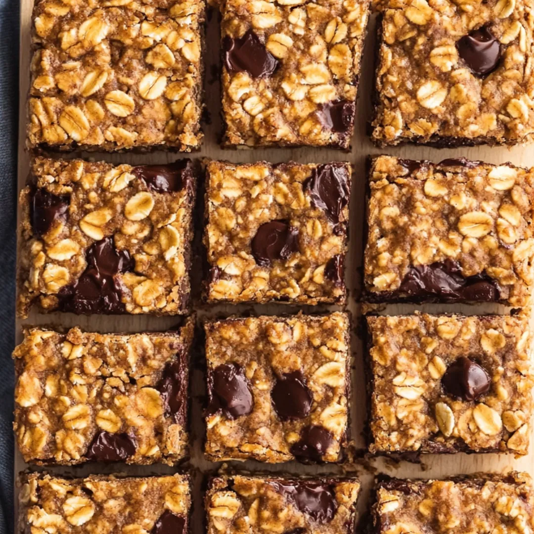 A square of chocolate and nuts.