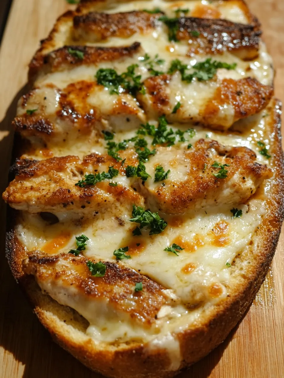 A slice of bread with chicken and cheese on it.