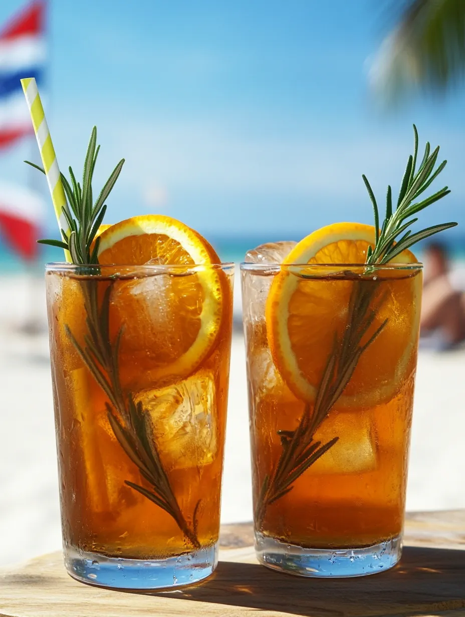Two glasses of iced tea with lemon slices.