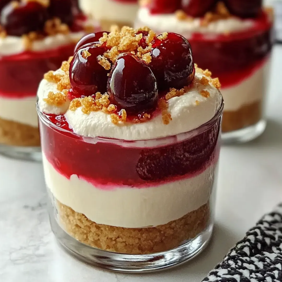 A cute glass full of layered creamy dessert.