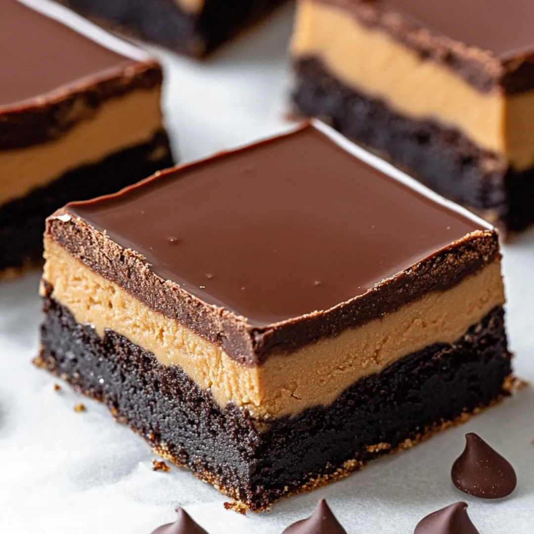 Chocolate treat filled with peanut butter and caramel swirls.