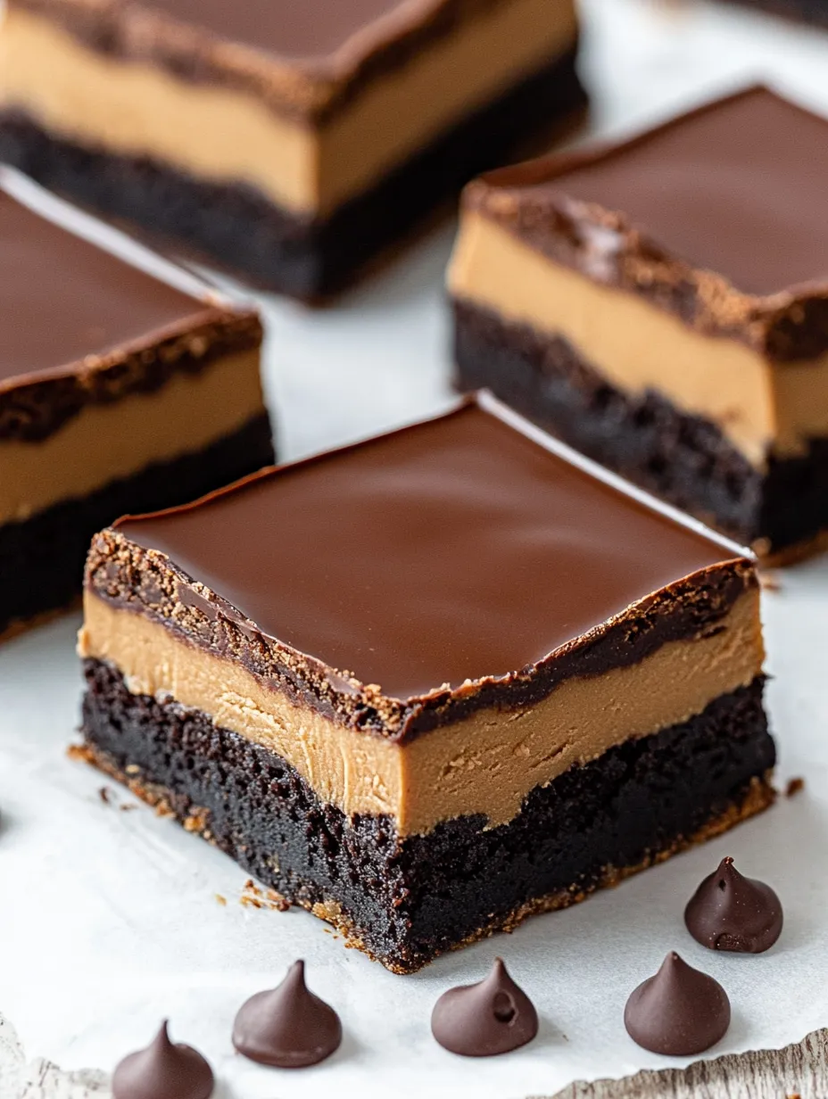 A gooey square of chocolate dessert.