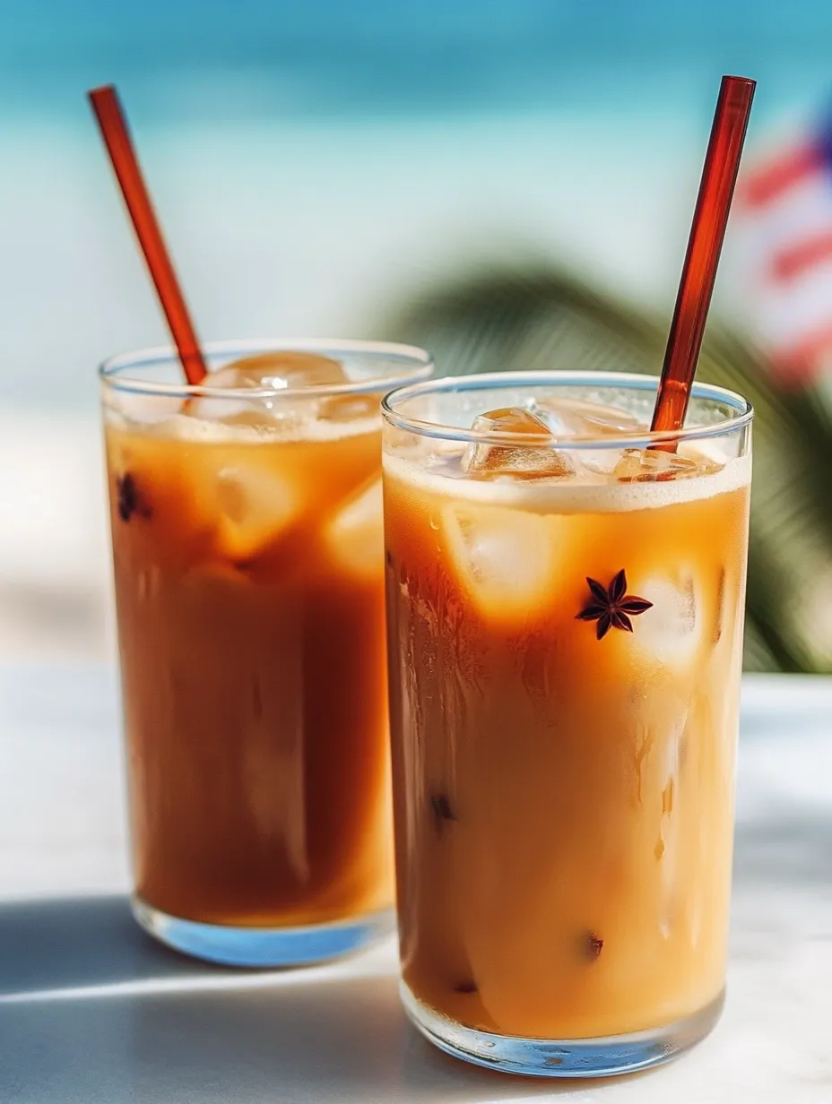 Two iced coffee drinks with a star on top.